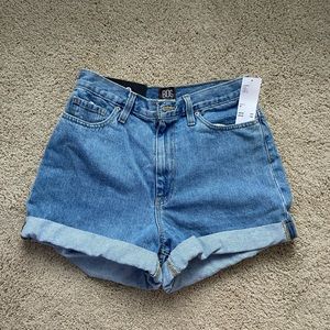 BDG high waisted denim mom shorts